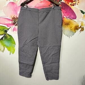 Vince Camuto Geometric Pattern Ankle Pants  Business Plus Size XL Pull Up
